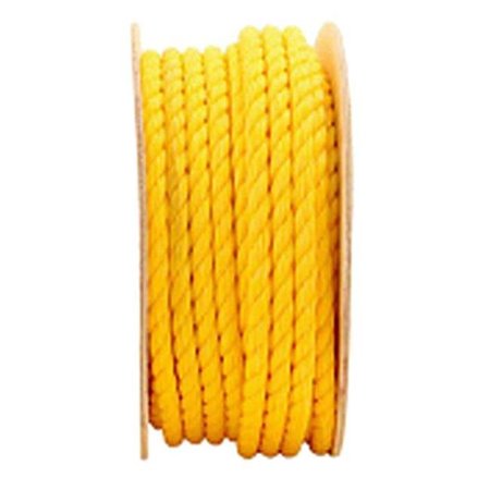 TOOL 0.75 in. x 100 ft. Yellow Twisted Polypropylene Rope TO1621622